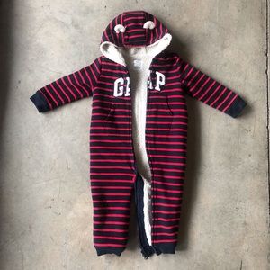 Baby Hoodie Sherpa-Lined One-Piece